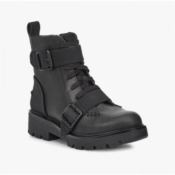 UGG Noe Leather Combat Boots - Size 8 - Picture 3 of 9